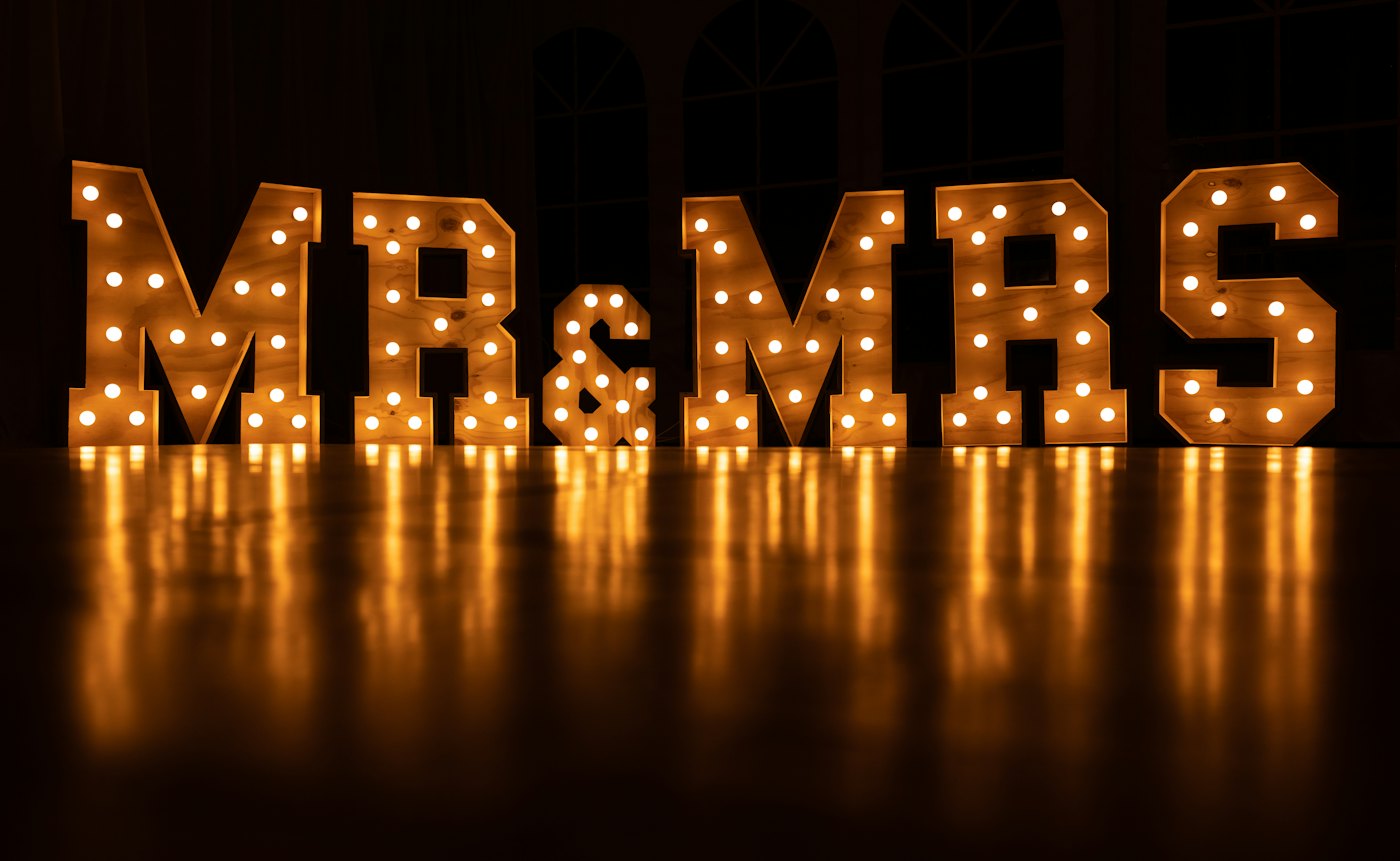 Houten lichtletters 100 cm